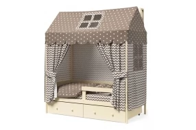 Кровать-домик с бортиком и ящиками Можга